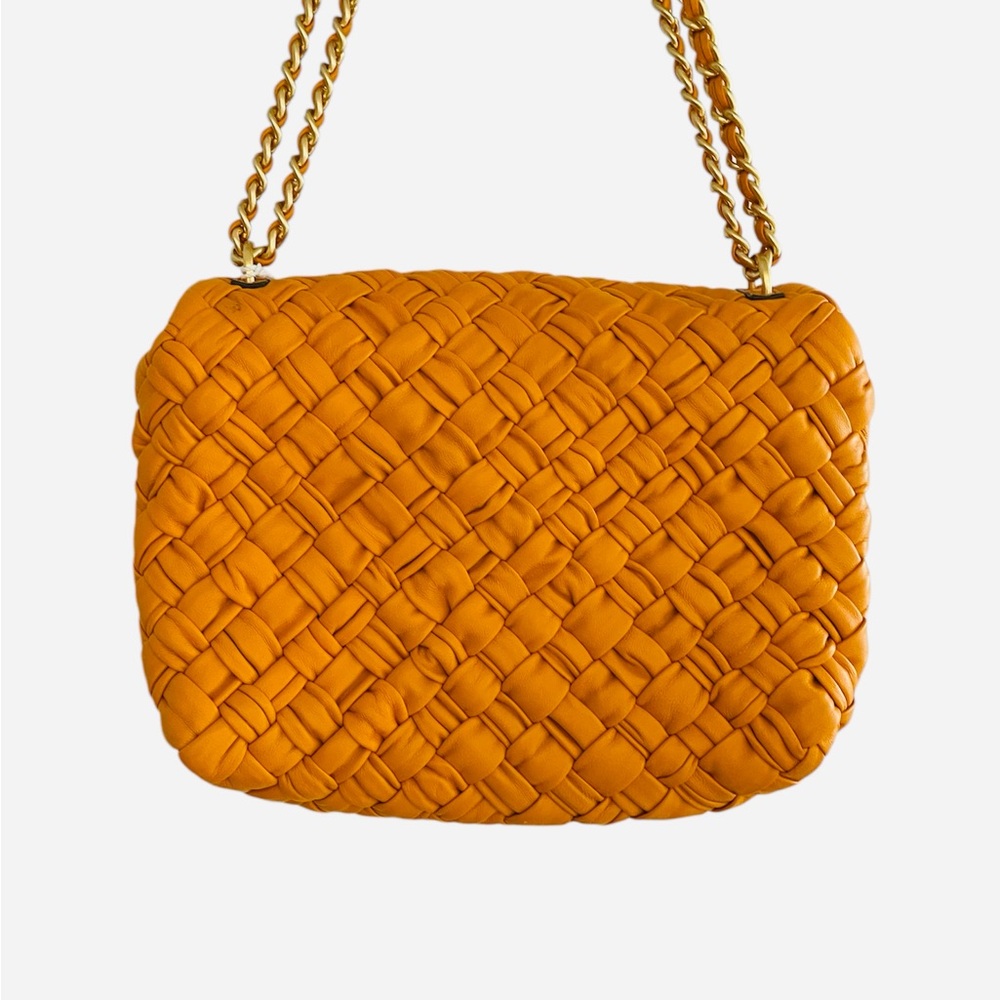 This is a Tory Burch Britten Woven Small Adjustable Shoulder Bag NWT $558.00 - Picture 6 of 11